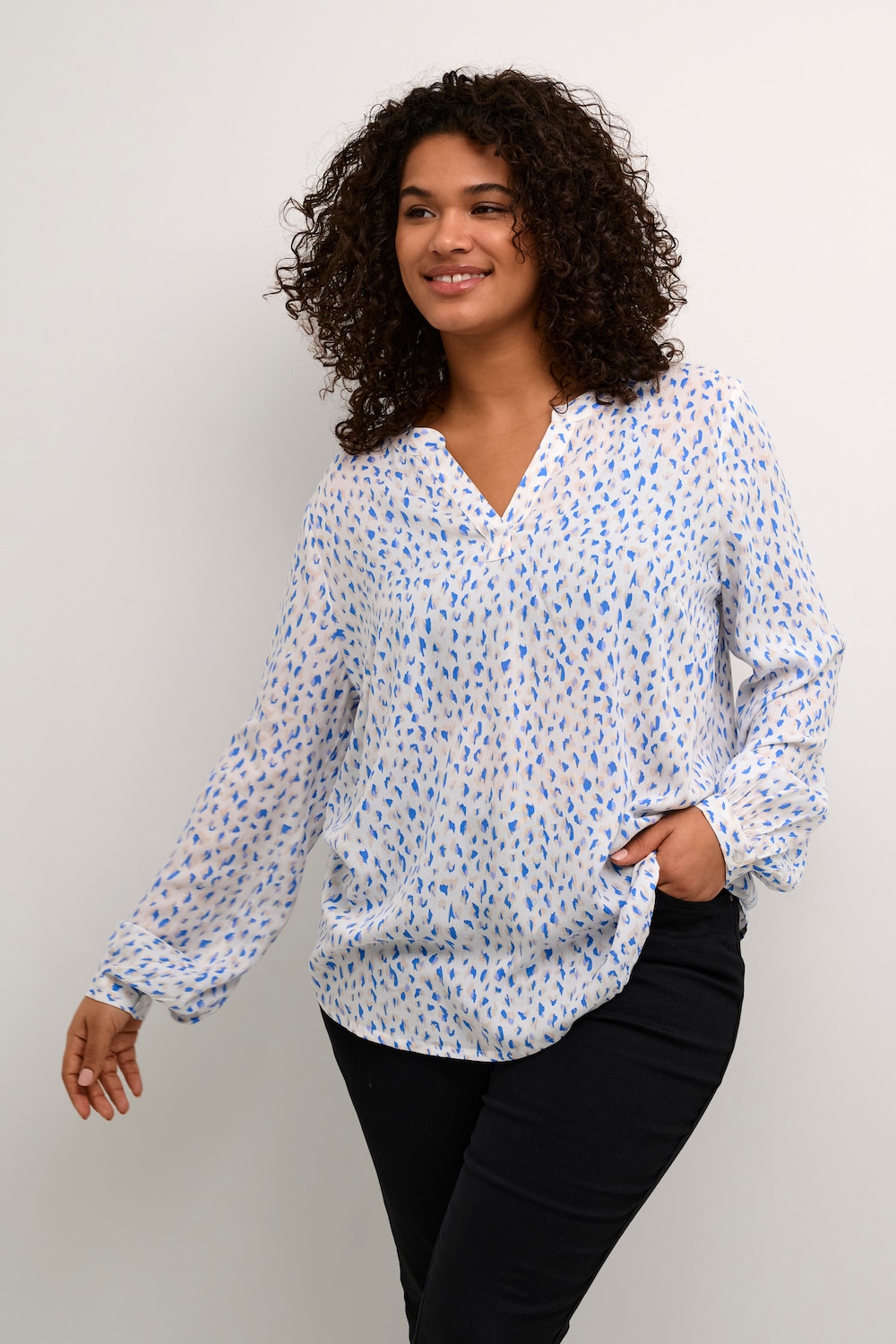 Langarm-Bluse Regular fit