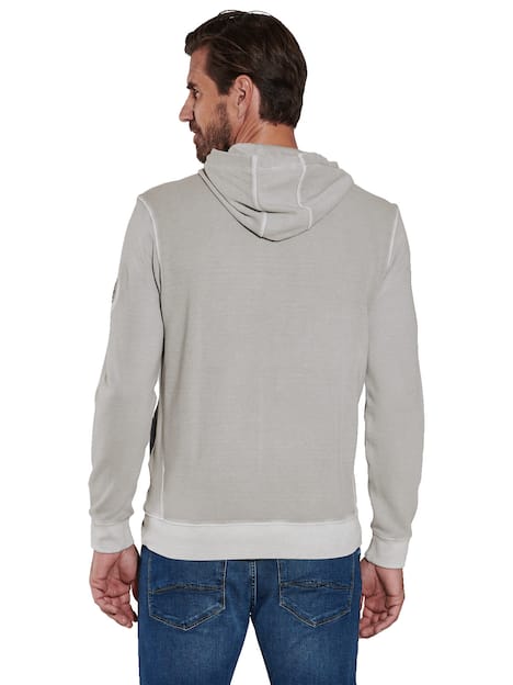 engbers Herren Sweatjacke mit Kapuze , Silbergrau