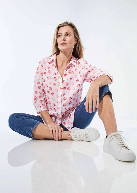 Bluse mit Hemdkragen