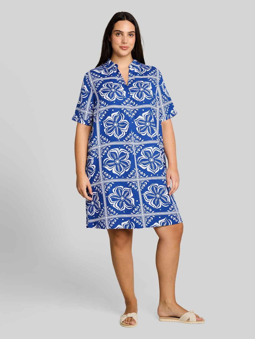 Kleid mit Leinenanteil