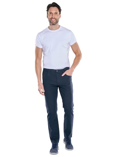 Herren Hose aus Leinenmischung , Saphirblau
