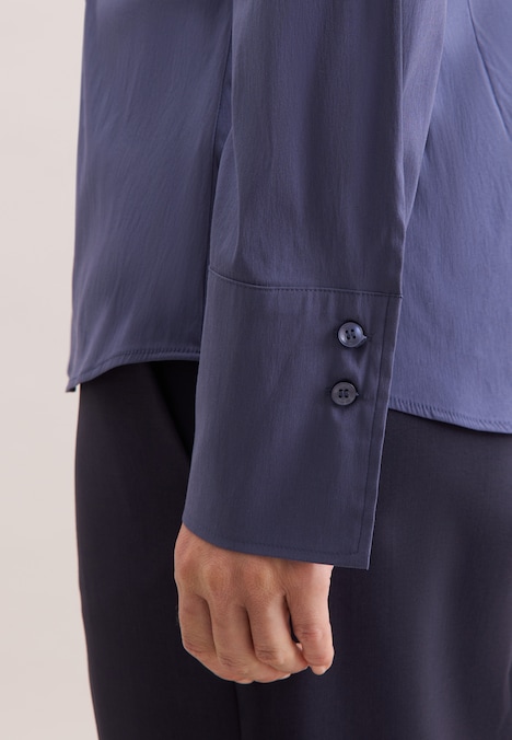 Damen Kelchkragenbluse - Uni