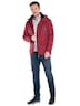 Herren Funktionsjacke mit abnehmbarer Kapuze , Dunkelrot