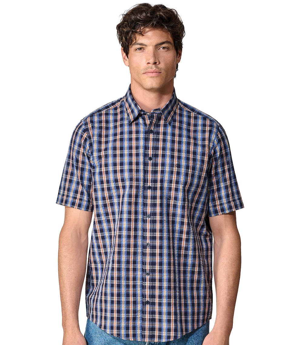 Freizeithemd Kurzarm kariert Casual Fit