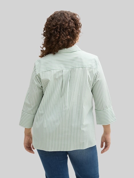 Loose Fit Bluse mit Streifenmuster