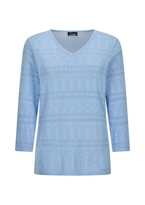 Sommerpullover mit V-Ausschnitt