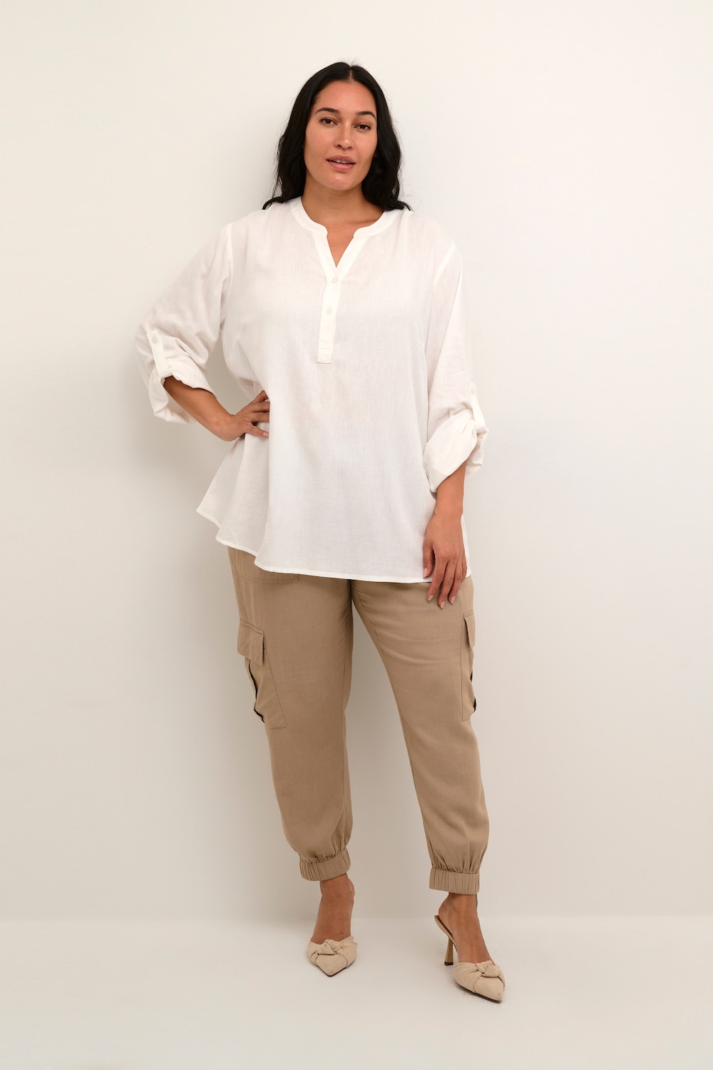 Langarm-Bluse Regular fit