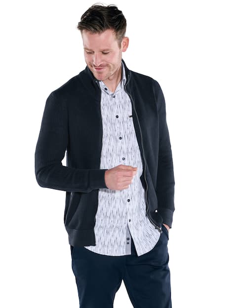 engbers Herren Cardigan regular , Saphirblau