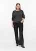 Pullover mit Rippstruktur und Rollkanten