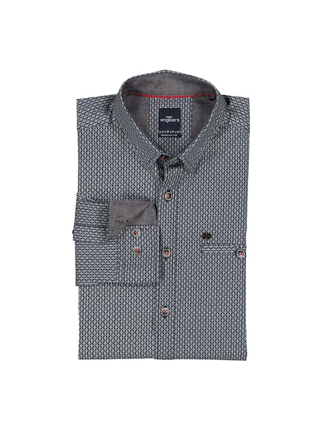 engbers Herren Langarm-Hemd gemustert , Sand