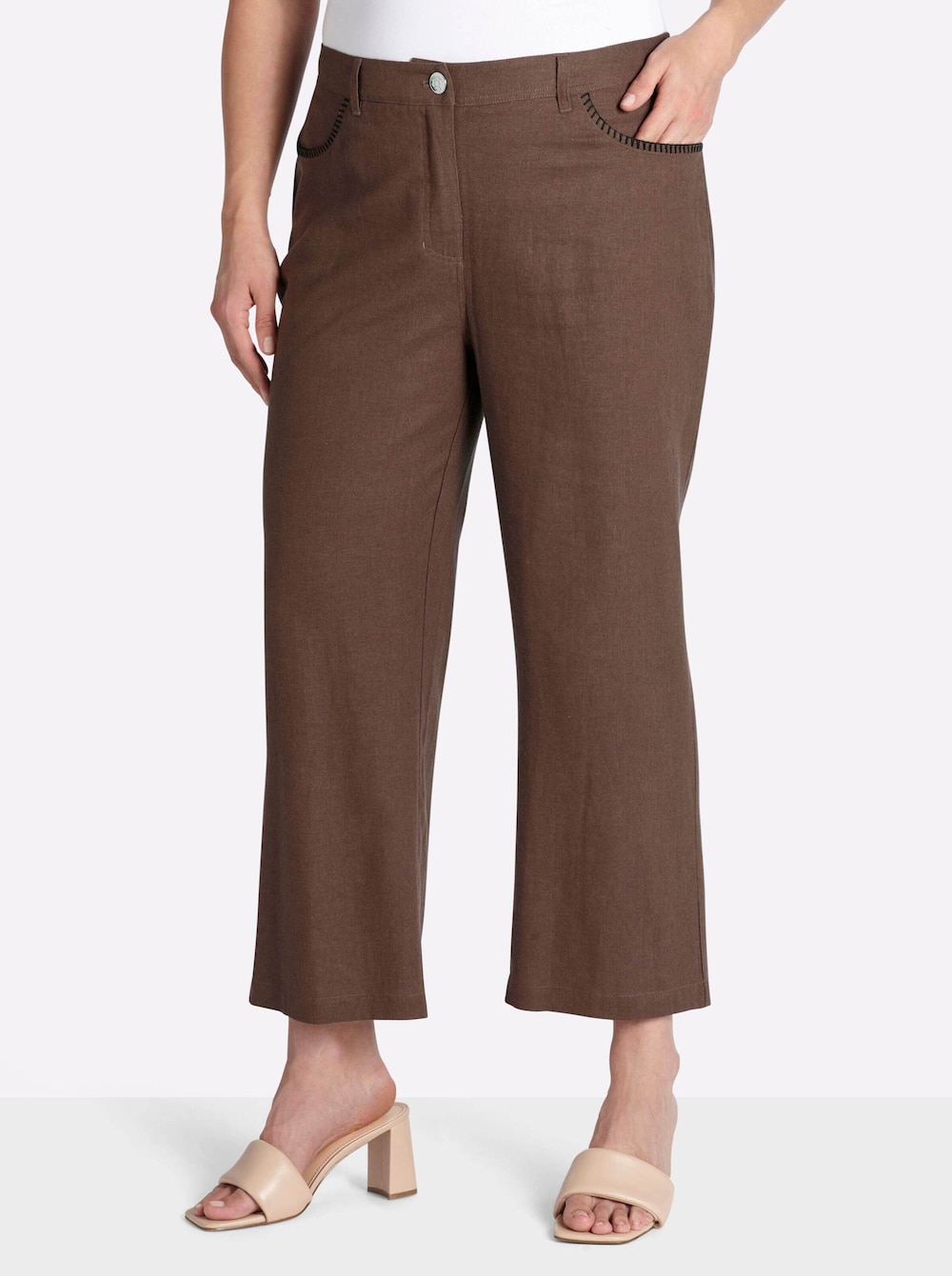 Leinen-Mix-Hose normal