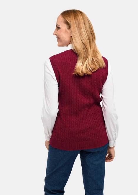 Pullunder mit zeitlosem Zopfmuster