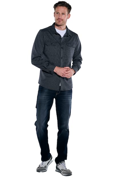 engbers Herren Langarm-Shirt mit Polokragen , Saphirblau