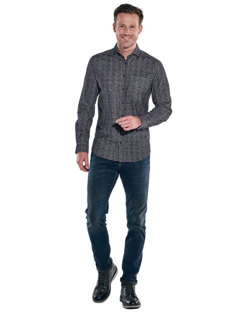 engbers Herren Hemd langarm , Schwarz