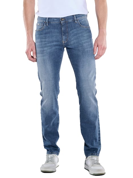 engbers Herren Super-Stretch-Jeans regular , Mittelblau