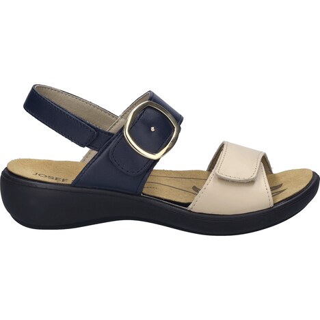 Damen Sandale Ibiza 12, creme-dunkelblau