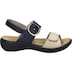 Damen Sandale Ibiza 12, creme-dunkelblau