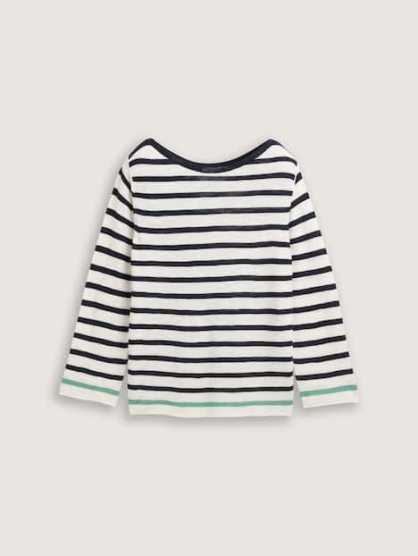 Strickpullover mit Streifenmuster