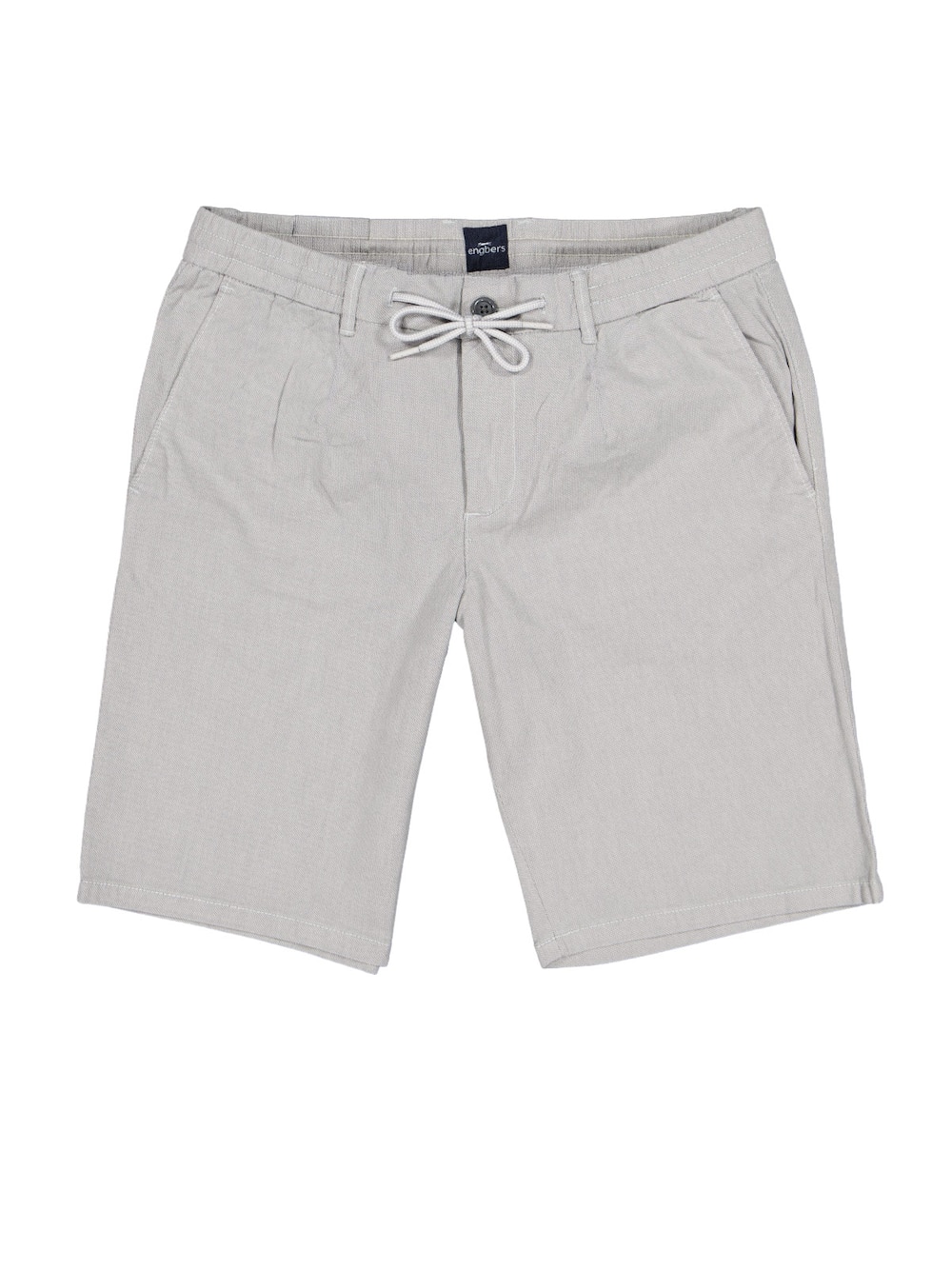 Herren Bermuda Chino mit Tunnelzug , Silbergrau