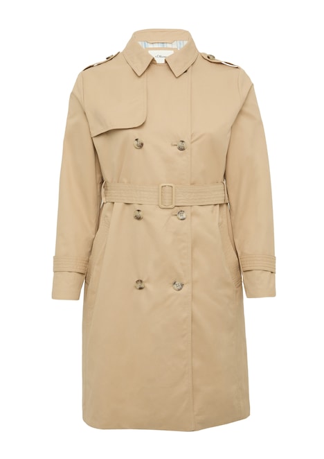 Trenchcoat mit Streifen-Futter