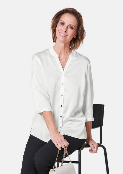 GOLDNER Blouse met opstaande kraag Blouse met feestelijke opstaande kraag