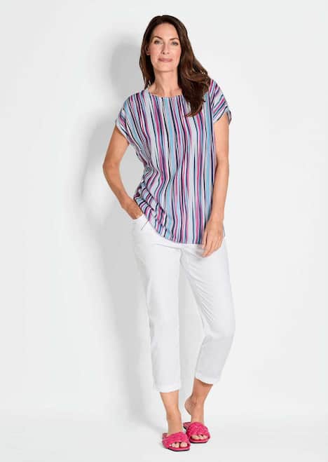 GOLDNER Blouse Gedessineerde blouse met gestreepte print