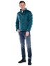 Herren Steppjacke mit Strickkragen , Petrolgruen