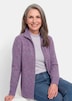 Melange-Cardigan mit Reißverschluss