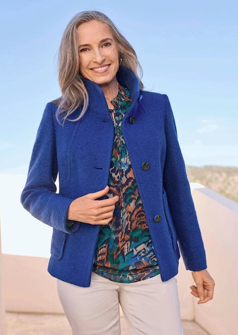 Elegante Kurzjacke mit Stehkragen