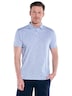 Herren Polo-Shirt meliert , Hellblau