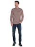 Herren Hemd langarm , Rostorange