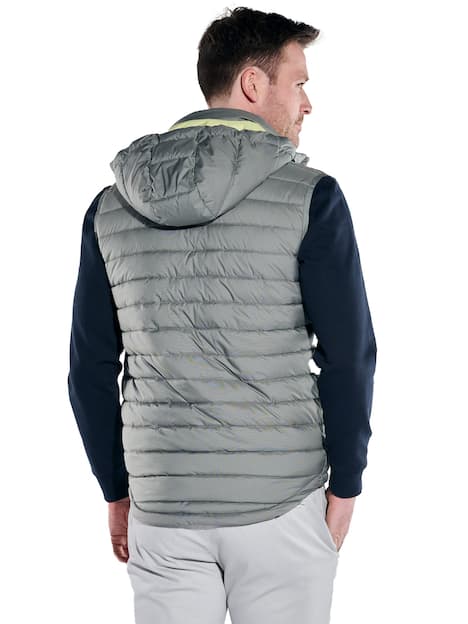 engbers Herren Steppweste mit abnehmbarer Kapuze , Khaki