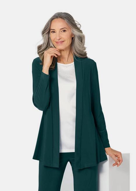 Leichte Shirtjacke lila mit Stretch