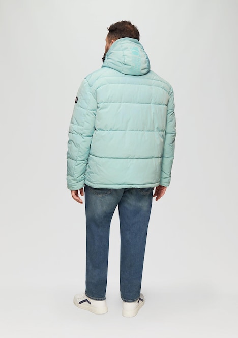 Wasserabweisende Steppjacke mit abnehmbarer Kapuze