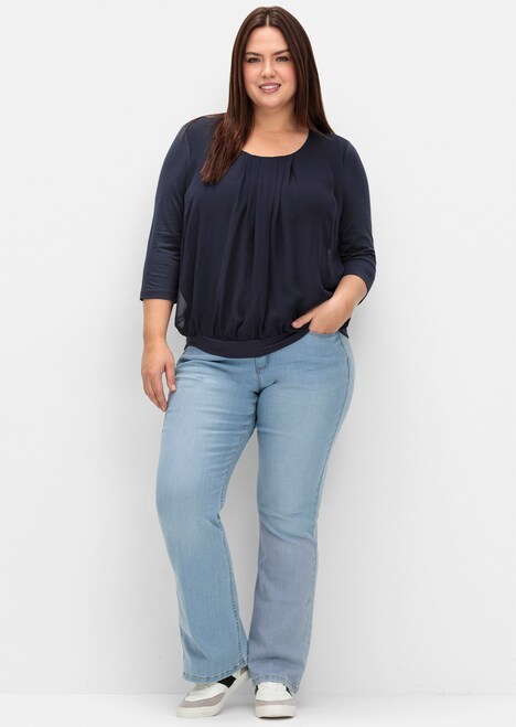 Blusenshirt Kurzarm Uni