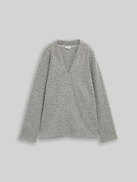 Sweatshirt mit V-Ausschnitt
