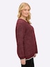Pullover Langarm Grobstrick, Metallisierende Fasern Uni