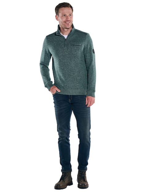 engbers Herren Sweatshirt mit Stehkragen , Gruen