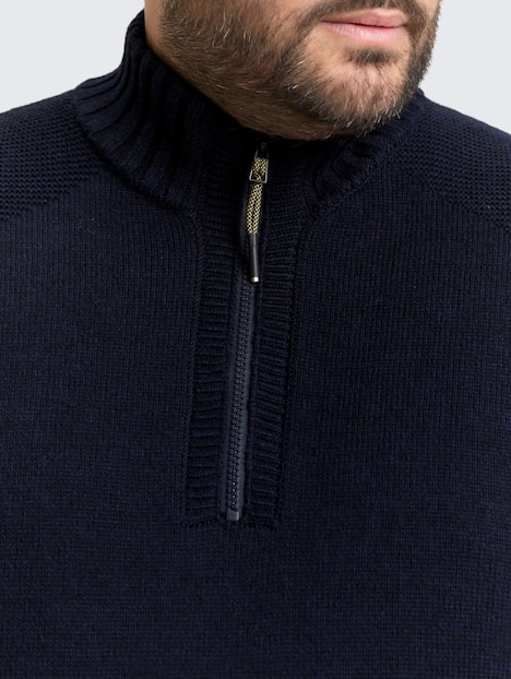 Troyer Strickpullover mit Ripp-Details