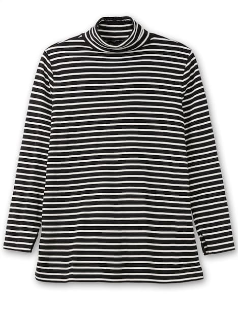 Rollkragenshirt Langarm Streifen Rollkragen