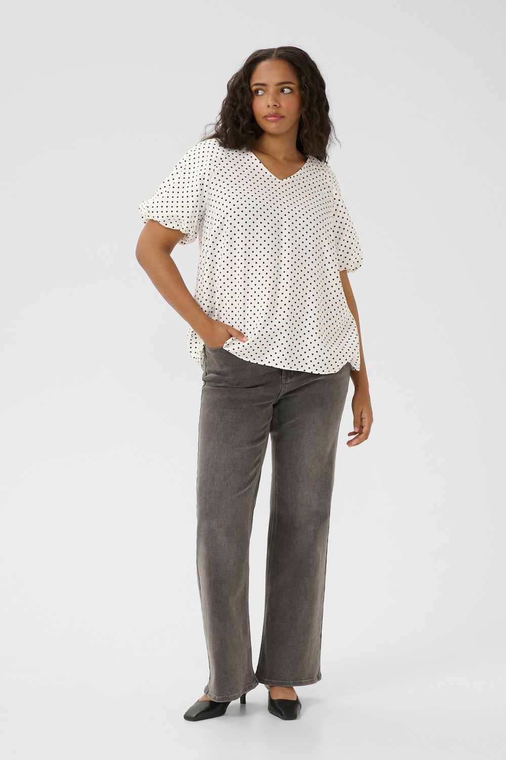 Kurzarm-Bluse Regular fit