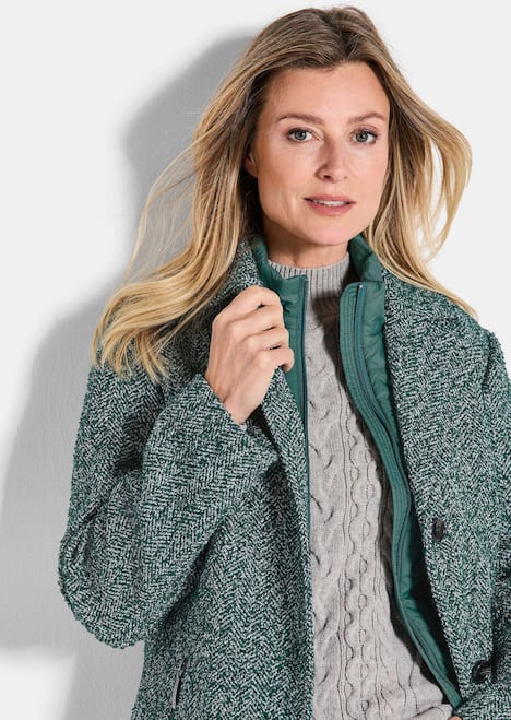 GOLDNER Jas Jack in 2-in-1-look met gewatteerde inzet