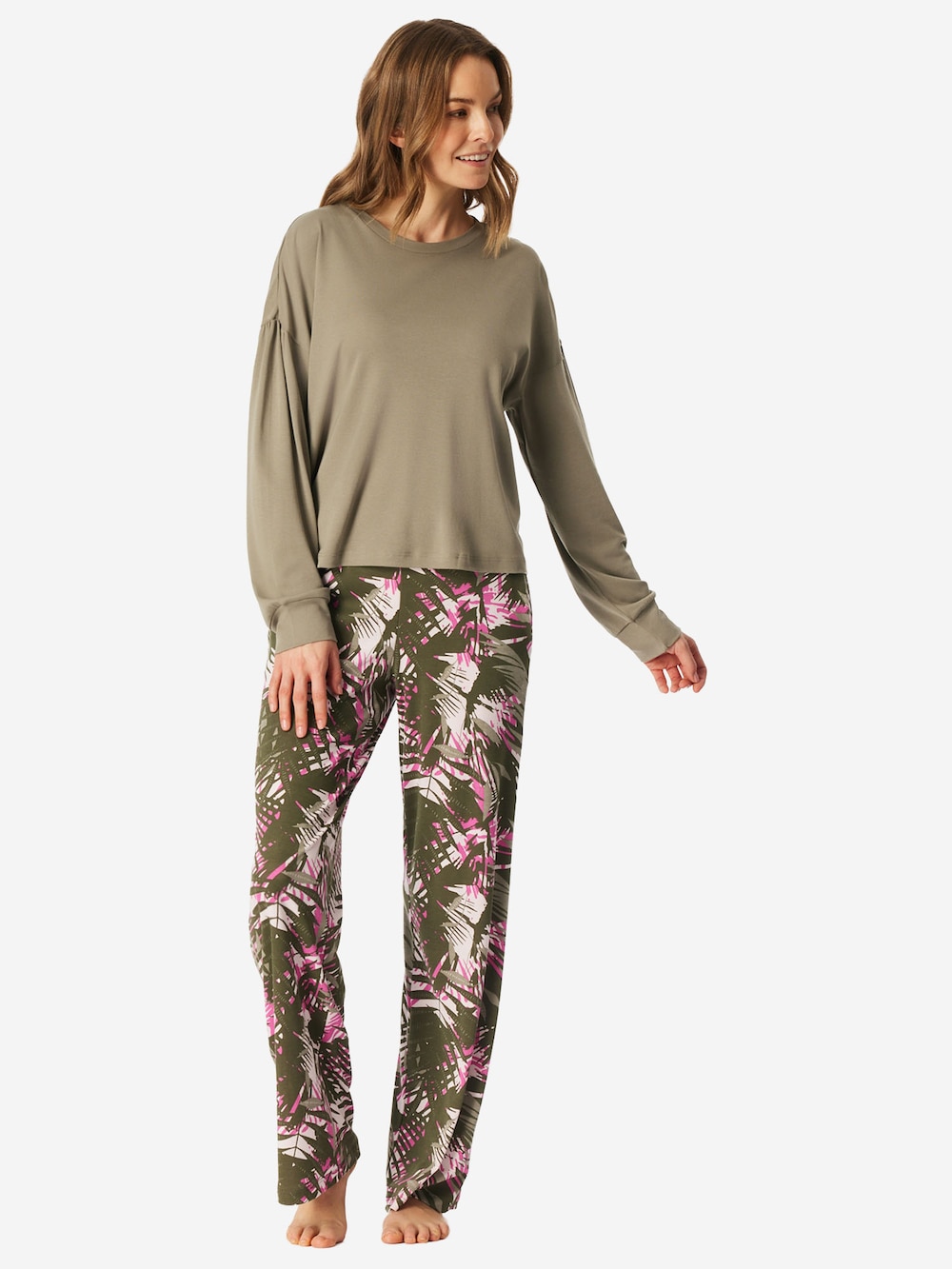 Schiesser Damen Pyjama Modern jade