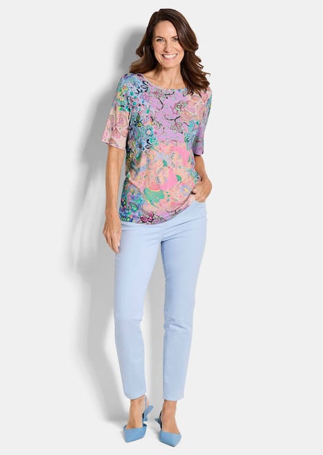 Viskoseshirt mit Paisley-Muster