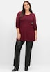 V-Ausschnitt-Pullover Langarm Uni