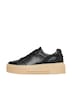 Sneaker mit Plateau-Sohle und Leo-Detail