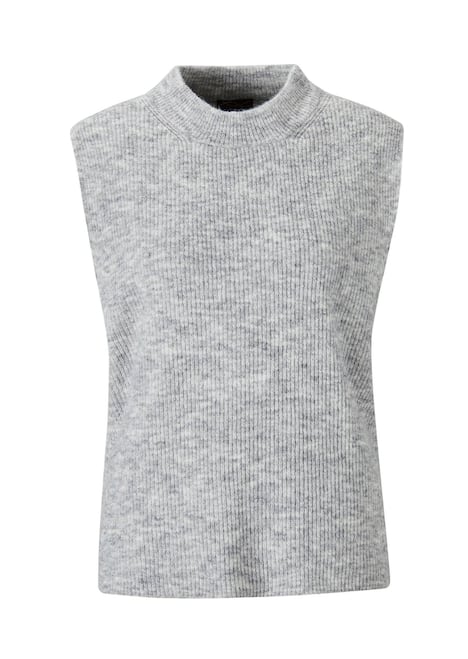 Edler Rippstrick Pullunder, Stehkragen