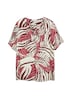 Strukturierte Viskosemix-Bluse mit All-over-Print