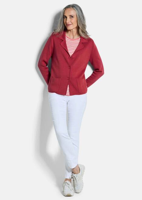 Milano-Ripp-Blazer mit Reverskragen