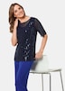Mesh-Shirt mit funkelnden Pailletten